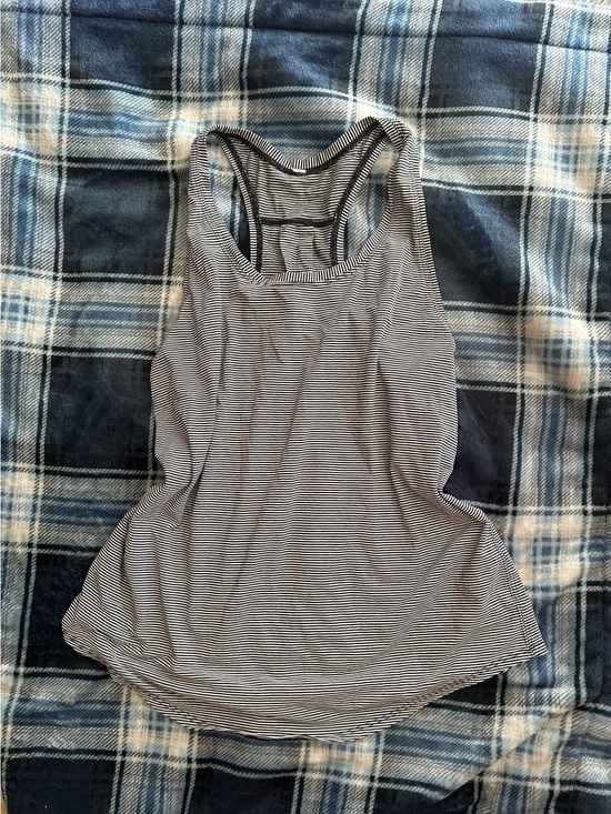 lululemon athletica Tops - lululemon athletica Black & White Thin-Striped Racerback Tank